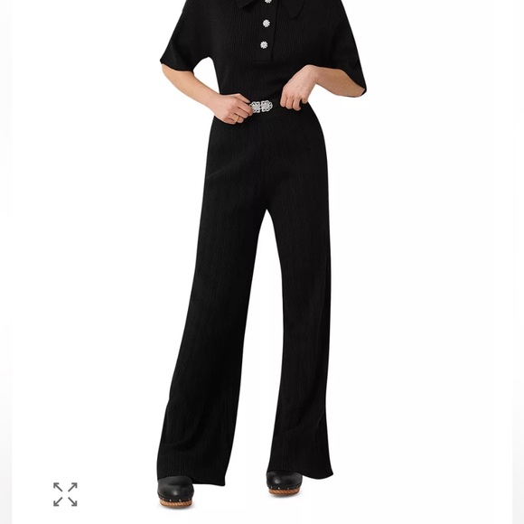 ba&sh Pants - Ba&sh Erwan ribbed retro cozy flare pants